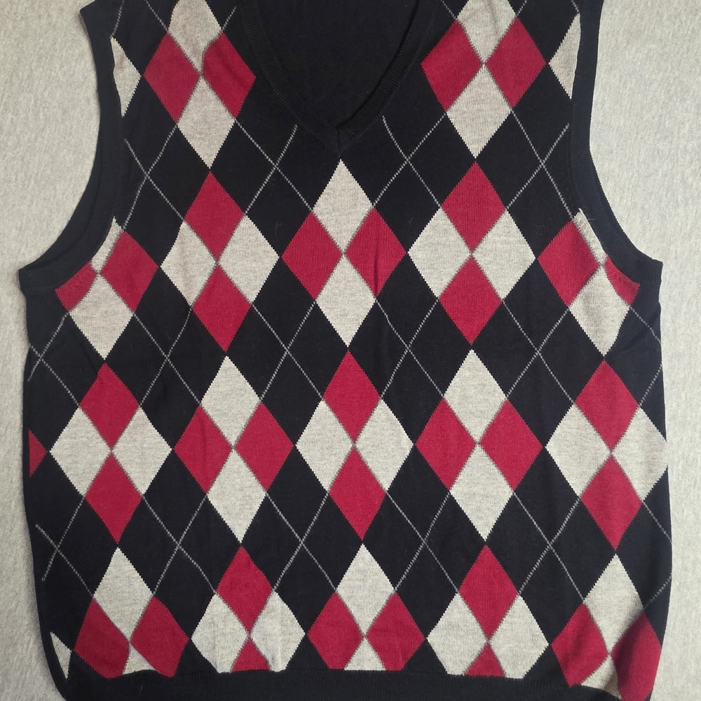 Italian Merino Wool Mens Cardigan Sweater Vest Pullover